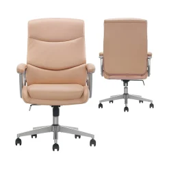 Office Chairs*Thomasville Furniture Thomasville Josephine Ergonomic Bonded Leather Swivel Manager Chair, (60071-BLSH) Blush