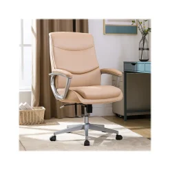 Office Chairs*Thomasville Furniture Thomasville Josephine Ergonomic Bonded Leather Swivel Manager Chair, (60071-BLSH) Blush