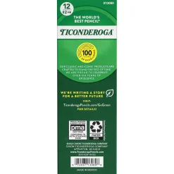 Pencils|Ticonderoga Beginners Wooden Pencil, 2.2mm, #2 Soft Lead, Dozen (13080)