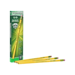 Pencils|Ticonderoga Dixon Wooden Pencil, #2 Soft Lead, Dozen (13824)