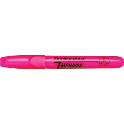 Highlighters|Ticonderoga Emphasis Fluorescent Highlighter, Chisel Tip, Pink (X47066)