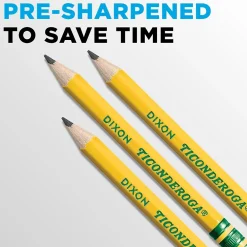 Pencils|Ticonderoga Golf Pre-Sharpened Wooden Pencil, 2.2mm, #2 Medium Lead, 72/Pack (13472)