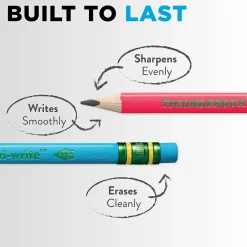 Pencils|Ticonderoga My First Tri-Write Wood-Cased Pencils, Neon Assorted, 12/Pack, 2 Packs/Bundle (DIX13012-2)