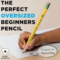 Pencils|Ticonderoga My First Tri-Write Wooden Pencil, #2 Soft Lead, 36/Pack (X13082)