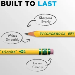 Pencils|Ticonderoga My First Tri-Write Wooden Pencil, #2 Soft Lead, 36/Pack (X13082)