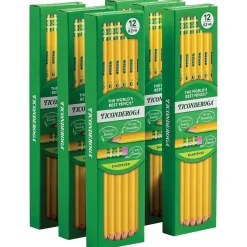 Pencils|Ticonderoga Pre-Sharpened Wooden Pencil, 2.2mm, #2 Soft Lead, 72/Pack (X13972)