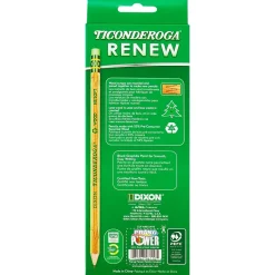 Pencils|Ticonderoga Renew Wooden Pencil, 0.7mm, #2 Medium Lead, 10/Pack, 6 Packs/Bundle (DIX96110-6)