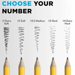 Pencils|Ticonderoga The World's Best Pencil Wooden Pencil, 2.2mm, #2 Soft Lead, Dozen (X13882X)