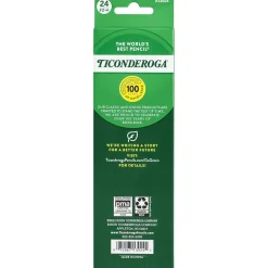 Pencils|Ticonderoga The World's Best Pencil Wooden Pencil, 2.2mm, #2 Soft Lead, 2 Dozen (X13924X)