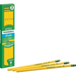 Pencils|Ticonderoga Tri-Write Wooden Pencil, 2.2mm, #2 Soft Lead, Dozen (X13856X)