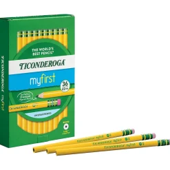 Pencils|Ticonderoga Wooden Pencil, 0.7mm, #2 Medium Lead, 3 Dozen (DIX33336)