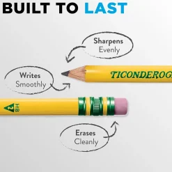 Pencils|Ticonderoga Wooden Pencil, 0.7mm, #2 Soft Lead, 8/Pack (13852)