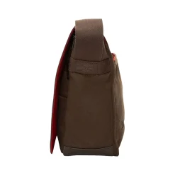 Sheridan Nylon Contemporary Messenger Bag, Dark Brown (TK-4576Z-WN DBR)<Token Clearance