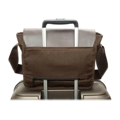 Sheridan Nylon Contemporary Messenger Bag, Dark Brown (TK-4576Z-WN DBR)<Token Clearance