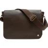 Sheridan Nylon Contemporary Messenger Bag, Dark Brown (TK-4346Z-WN DBR)<Token Outlet