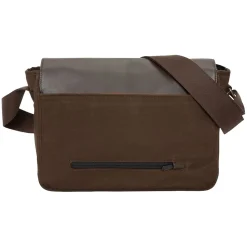 Sheridan Nylon Contemporary Messenger Bag, Dark Brown (TK-4346Z-WN DBR)<Token Outlet