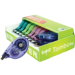 Correction & White-Out|Tombow MONO Retro Correction Tape, White, 10/Pack (68723)