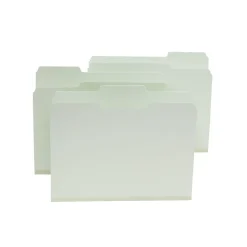 File Folders|Unbranded Top Tab Pressboard File Folders, Letter Size, Light Green