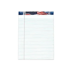 Notepads|TOPS American Pride Notepads, 8.5" x 11.75", Wide, White, 50 Sheets/Pad, 12 Pads/Pack (TOP 75111)