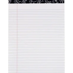 Notepads|Staples TOPS® Designer Narrow Ruled Pads; Black/White