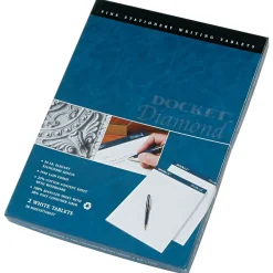 Notepads|TOPS Docket Diamond Premium Stationery Tablets, 8-1/2" x 11-3/4", Legal Ruled, White, 50 Sheets/Pad, 2 Pads/Pack (63975)