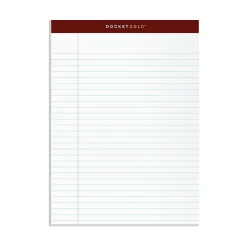 Notepads|TOPS Docket Gold Notepads, 8.5" x 11.75", White, 50 Sheets/Pad, Dozen (63960)