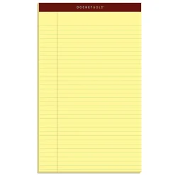 Notepads|TOPS Docket Gold Notepads, 8.5" x 14", Canary, 50 Sheets/Pad, 12 Pads/Pack (63980)
