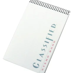 Notepads|TOPS Docket Gold Steno Pad, 6" x 9", Gregg Ruled, White, 100 Sheets/Pad (99708)