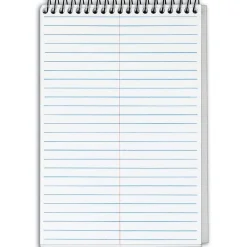 Notepads|TOPS Docket Gold Steno Pad, 6" x 9", Gregg Ruled, White, 100 Sheets/Pad (99708)