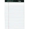 Notepads|TOPS Docket Notepad, 5" x 8", Narrow Ruled, White, 50 Sheets/Pad, 6 Pads/Pack (TOP63366)