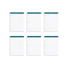 Notepads|TOPS Docket Notepads, 8.25" x 11.75", Wide, White, 100 Sheets/Pad, 6 Pads/Pack (TOP 63437)