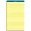 Notepads|TOPS Docket Notepads, 8.5" x 14", Wide, Canary, 50 Sheets/Pad, 12 Pads/Pack (TOP 63580)