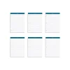 Notepads|TOPS Docket Notepads, 8.25" x 11.75", Wide, White, 100 Sheets/Pad, 6 Pads/Pack (TOP 63437)