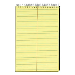 Notepads|TOPS Docket Steno Book, 6" x 9", Gregg Ruled, Canary, 100 Sheets/Pad (63851)
