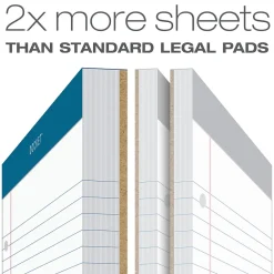 Notepads|TOPS Double Docket Notepad, 8.5" x 11.75", College, White, 100 Sheets/Pad (TOP 63384)