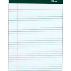 Notepads|TOPS ® Double Docket® Writing Tablet, White, Narrow Ruled, 8 1/2" x 11 3/4", 100 Sheets/Pad, 4/Pk