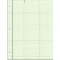 Notepads|TOPS Engineering Computation Notepad, 8.5" x 11", Graph Ruled, Green tint, 100 Sheets/Pad (TOP 35500)