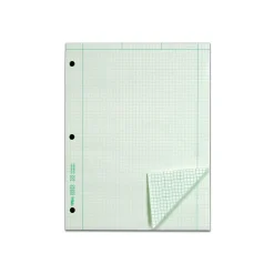 Notepads|TOPS Engineering Computation Notepad, 8.5" x 11", Graph Ruled, Green tint, 100 Sheets/Pad (TOP 35510)