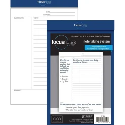 Notepads|TOPS ® FocusNotes® Notepad, 5" x 8", White, 50 Sheets/Pad (77153)