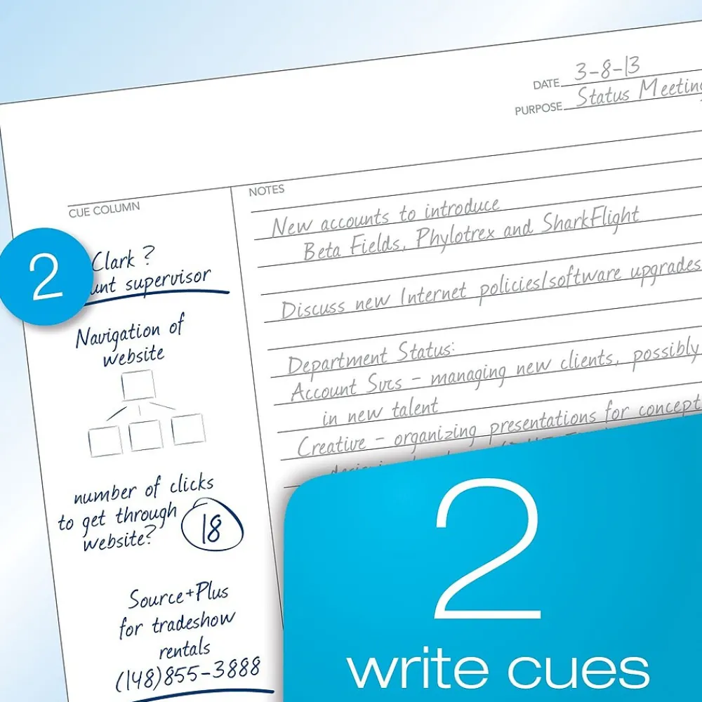 Notepads|TOPS ® FocusNotes® Notepad, 5" x 8", White, 50 Sheets/Pad (77153)