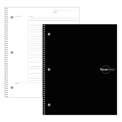 Subject Notebooks|TOPS FocusNotes 1-Subject Notebook, 9" x 11", Black (90223)