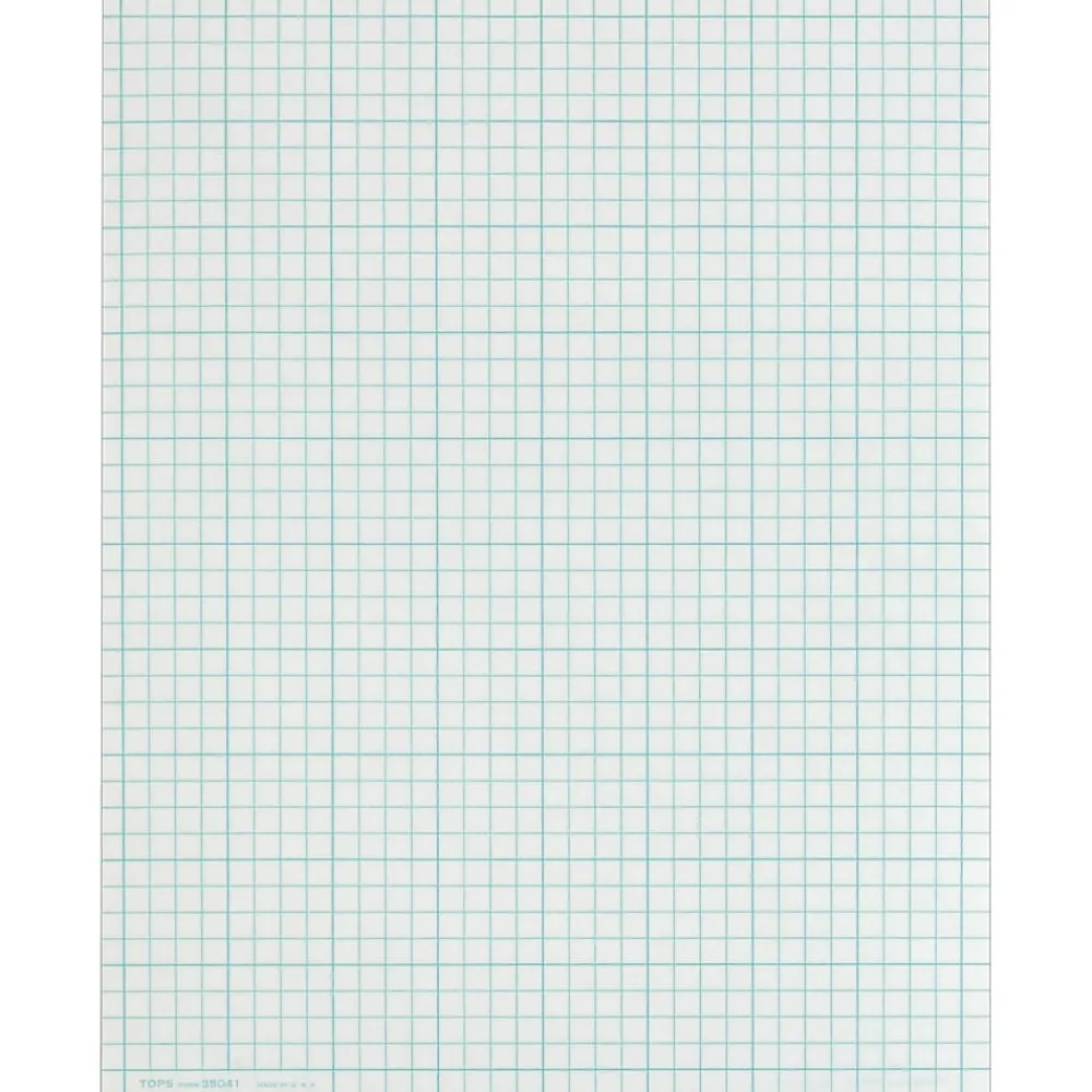 Notepads|TOPS Graph Pad, 8.5" x 11", Graph Ruled, White, 50 Sheets/Pad (35041)
