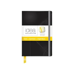 Journals|TOPS Idea Collective Pocket Hardcover Journal, 3.5" x 5.5", Wide Ruled, Black, 192 Pages (56874)