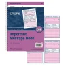 Notepads|TOPS Important Message 2-Part Ruled Book, 11" x 8.25", White/Canary, 50 Sheets/Pad (4005)