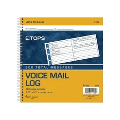 Notepads|TOPS Message Pad, 8.25" x 8.5", White, 50 Sheets/Pad (4416)