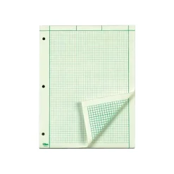 Notepads|TOPS Notepad, 8.5" x 11", Quad, Green, 200 Sheets/Pad (TOP 35502)