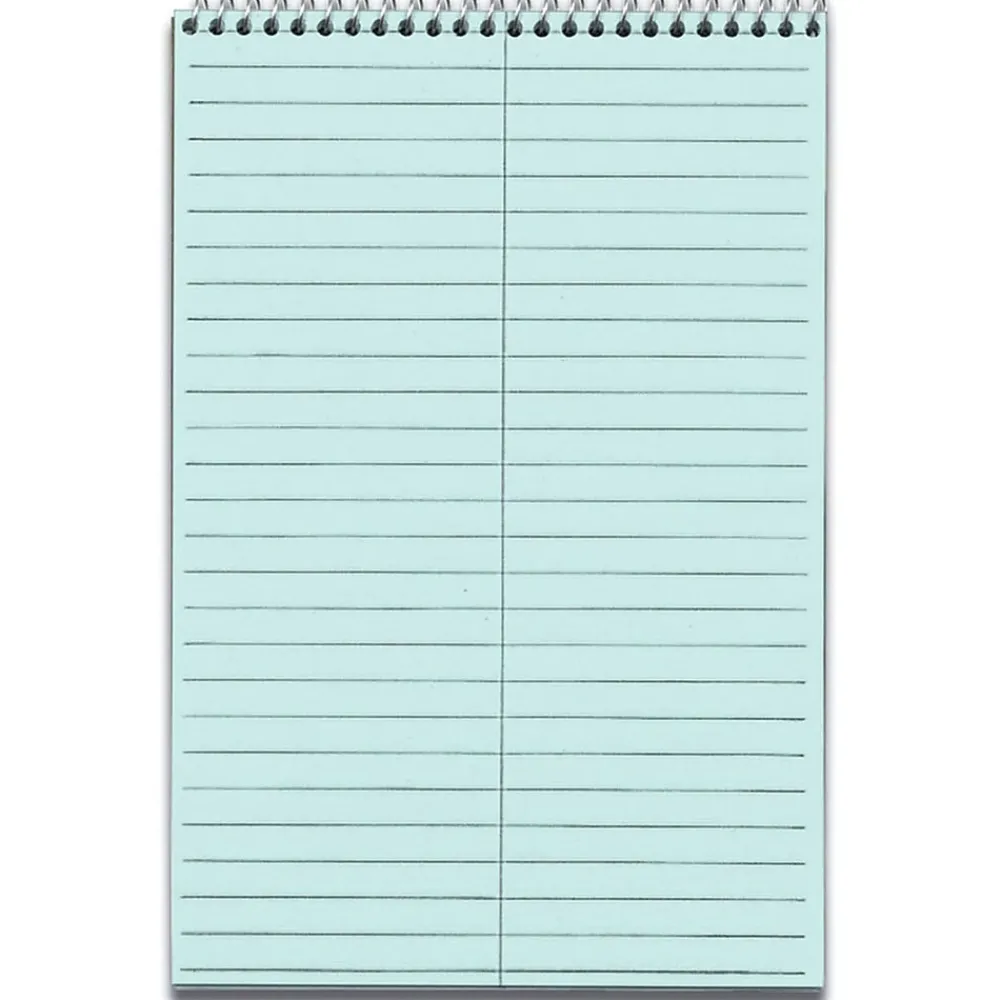 Notepads|TOPS Prism Steno Pads, 6" x 9", Gregg, Blue, 80 Sheets/Pad, 4 Pads/Pack (TOP 80284) Light Blue
