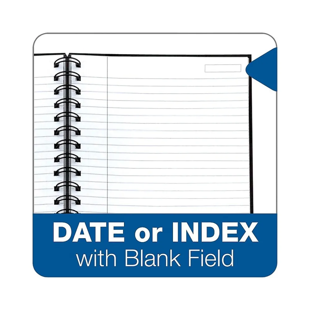 Notebooks|TOPS Royale Professional Notebooks, 5.88" x 8.25", College Ruled, 96 Sheets, Black (25330)