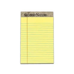 Notepads|TOPS Second Nature Notepads, 5" x 8", Narrow, Canary, 50 Sheets/Pad, 12 Pads/Pack (TOP 74840)