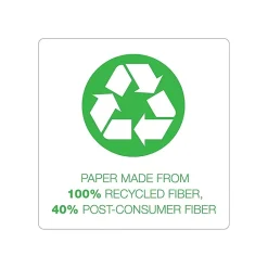 Notepads|TOPS Second Nature Notepad, 8.5" x 11.75", Wide Ruled, White, 50 Sheets/Pad, Dozen (74880)